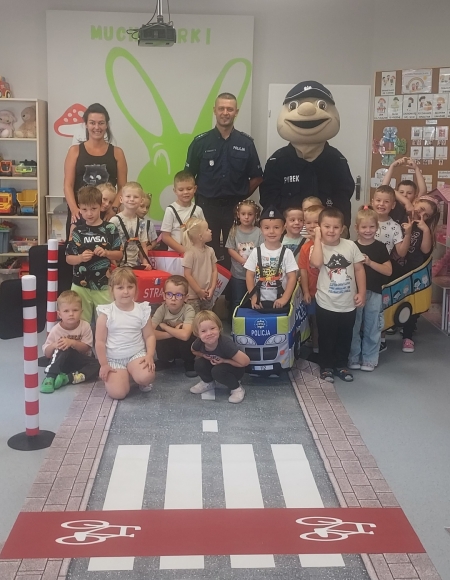 Wizyta policjanta w przedszkolu
